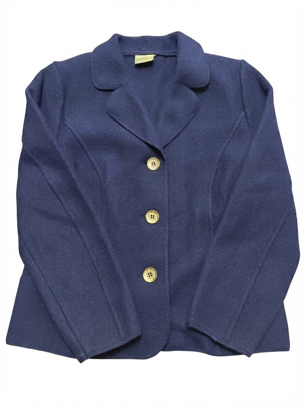 Geiger Austria Vintage Blue Boiled Wool Blazer Jacket Size 40 / US Medium
